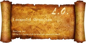 Leopold Orsolya névjegykártya